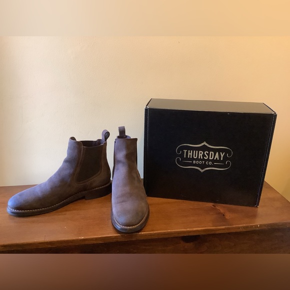 Thursday Boot Company - Duke Chelsea Boot - Chocolate Suede - Size 8 - Picture 3 of 9